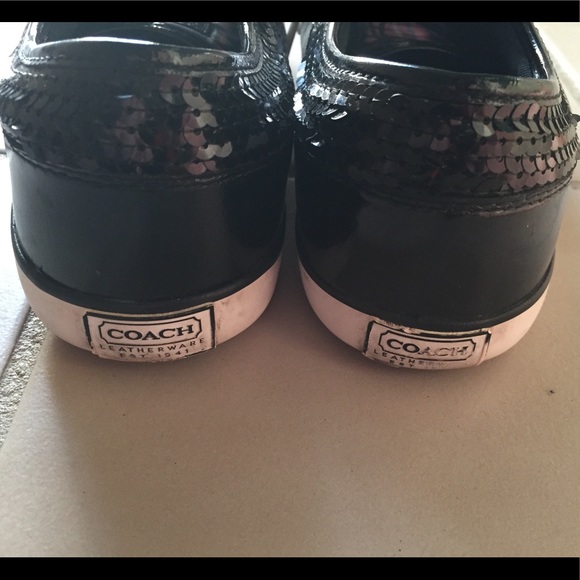 COACH Zorra Multi-Plaid Sneakers Sparkle size 8.5 - Picture 5 of 8